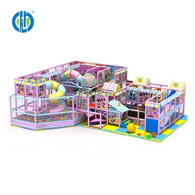 Factory professional commercial children's game equipment indoor plastic slide and swing