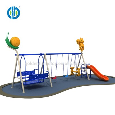 Newly designed large outdoor playground equipment outdoor playground antique garden kids swing for sale